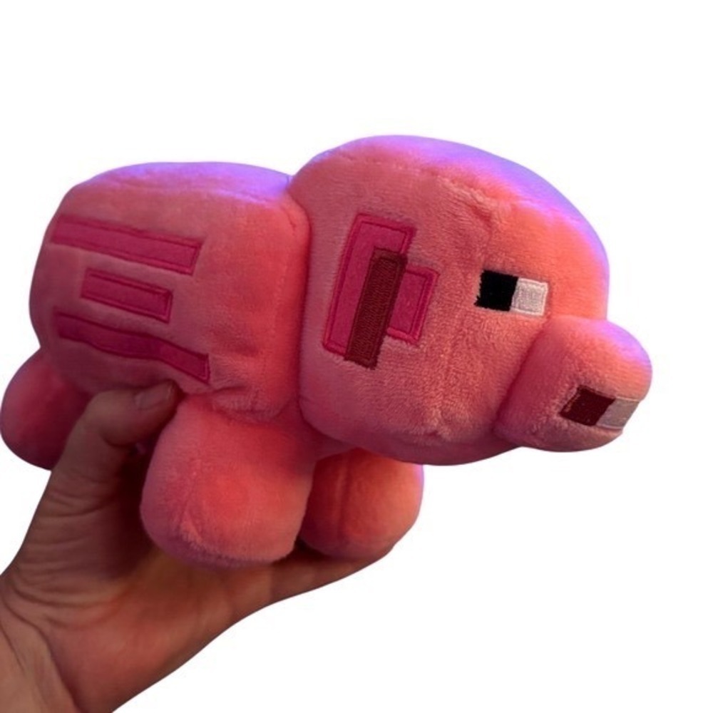 Mattel‎ Minecraft Pig Plush Toy Pink Stuffed Animal 2021 HBN42 Excellent